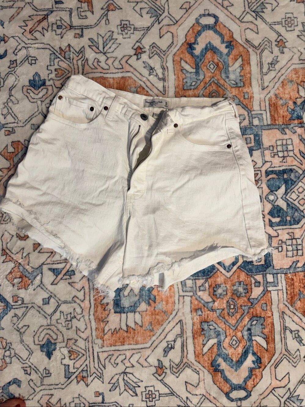 Abercrombie & Fitch Curve Love The Dad Short High Rise Denim Shorts Size 30/10